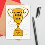 World's Best Dad Trophy Card, thumbnail 1 of 2