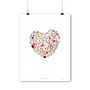 Heart Of Flowers A4 Illustrated Print, thumbnail 4 of 4