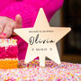 Personalised Welcome New Baby Star Cake Topper, thumbnail 1 of 8