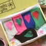 Christmas Heart Socks Letterbox Gift Set Five Pairs Bestseller, thumbnail 8 of 10