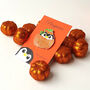 Pumpkin Penguin Orange Glitter Enamel Pin, thumbnail 3 of 6
