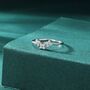 Hydrangea Bouquet Cz Flower Ring In Sterling Silver, thumbnail 1 of 12