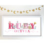 Pink Fairytale Personalised Name Print, thumbnail 2 of 4