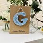 Personalised Grampie Birthday Card Wooden G Letter, thumbnail 3 of 6