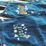 Personalised Name Embroidered Baby Dungarees, thumbnail 5 of 12