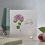 Hydrangrea 'With Deepest Sympathy' Greeting Card, thumbnail 1 of 1