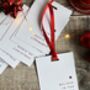 Christmas Gift Tags With Red Foil Set Of Five, thumbnail 1 of 4