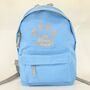 Personalised Embroidered Blue Doggy Backpack, thumbnail 1 of 7