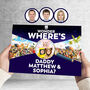 Personalised Dad Photo Gift Book 'Wonder Where’s Dad And Two Children?', thumbnail 1 of 9