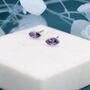 Amethyst Purple Marquise Cz Stud Earrings, thumbnail 1 of 11