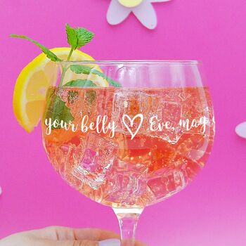 Love In Your Heart And Gin In Your Belly Gin Glass, 2 of 5