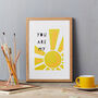 'You Are My Sunshine' Love Art Print A3, thumbnail 1 of 2