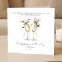 Champagne Wedding Day Card For Son And Daughter In Law, thumbnail 1 of 7