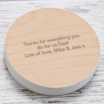 Personalised 'Reserved For Dad's Beer' Drinks Coaster, 7 of 7
