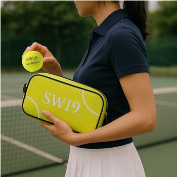 Personalised Tennis Ball With Sw19 Wimbledon Post Code, 7 of 11