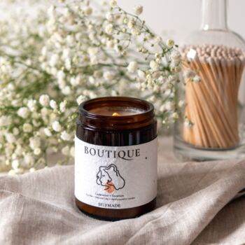 'Boutique' Cedarwood And Geranium Soy Wax Candle, 3 of 5