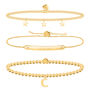 Occasions Gift Box To The Moon And Back Gold Bracelet Gift Set, thumbnail 2 of 3