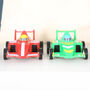 Two Toy Race Cars With Personalised Cotton Bag, thumbnail 4 of 4