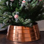 Copper Round Metal Christmas Tree Skirt, thumbnail 1 of 2