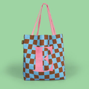 Daisy Check Mate Tote And Zip Bag Combo Personalised, 2 of 6