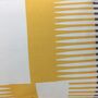 Combed Stripe Cushion Saffron, Charcoal + White, thumbnail 4 of 5