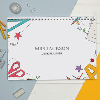 Personalised Teacher Desk Planner A4, 3 of 6