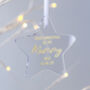 Mummy First Christmas Personalised Star Decoration, thumbnail 2 of 4