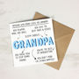 Personalised 'Things That Make You Grandad' Card, thumbnail 4 of 4