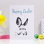 'Happy Easter' Easter Rabbit Card, thumbnail 2 of 2