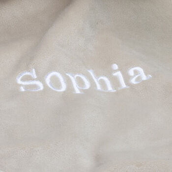 Personalised Embroidery Bunny Brown Soft Baby Soother, 5 of 12