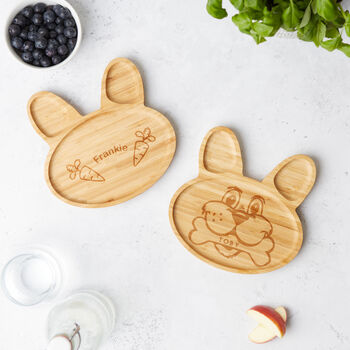 Personalised Kids Snack Plate In 100% Bamboo, 4 of 7