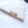 Stainless Steel Starburst Blue Huggie Earrings, thumbnail 1 of 3