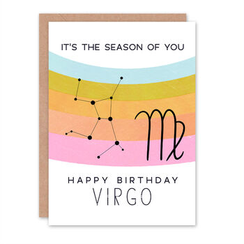 Astrological Virgo Birthday Card, 2 of 2