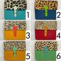 Recycled Leather Animal Print Crossbody Clutch Bag, thumbnail 2 of 10
