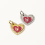 Venus Enamel Heart Charm 12ct Gold Plated, thumbnail 5 of 5