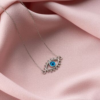 Evil Eye Pendant Necklace In Sterling Silver, 2 of 5