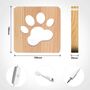 Cat Dog Paw Wood Carved LED Cute Night Light Lamp, thumbnail 5 of 8