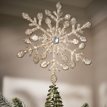 Handmade Snowflake Christmas Tree Topper, 3 of 6