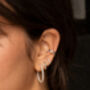 Women's Sterling Silver Tennis Hoop Earrings, Bridal Or Party Jewellery, thumbnail 2 of 6