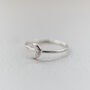 Sterling Silver Mini Moon Charm Ring, thumbnail 1 of 2