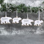 Personalised Polar Bear Family Christmas Decorations, thumbnail 3 of 11