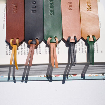 Hand Crafted Italian Leather Bookmark, 2 of 5