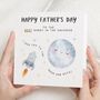 Moon Rocket Fathers Day Card From Daughter, thumbnail 1 of 7