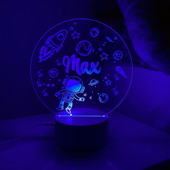 Personalised LED Space Theme Night Light, 3 of 5