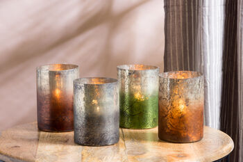 Tealight Candle Holder 'Karvi' Smoked Glass Effect, 2 of 6