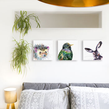 Inky Starling Canvas Gallery Print, 9 of 10