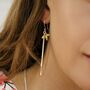 Floral Mixed Metal Drop Earrings, thumbnail 2 of 5