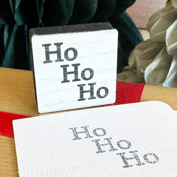 Square Ho Ho Ho Stamp Christmas Stamp Craft, 3 of 6