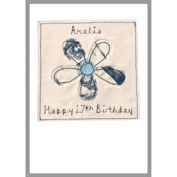 Personalised Embroidered Sunflower Card, 7 of 12