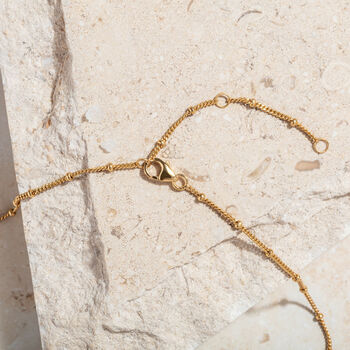 Gold Vermeil Plated Satellite Beaded Chain, 4 of 5